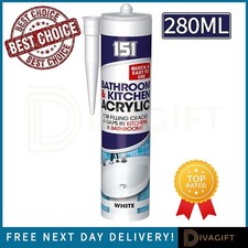 WATERPROOF SILICONE SEALANTS ALL PURPOSE ACRYLIC WHITE CLEAR BLACK BROWN SEALANT