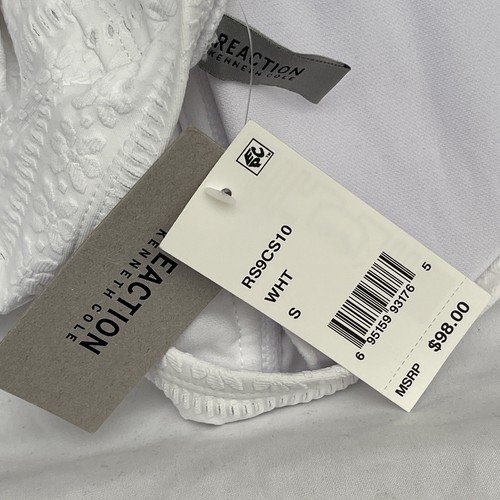 Kenneth Cole Women’s Lace Front One Piece Padded Swimsuit White Size Small New - Picture 11 of 13