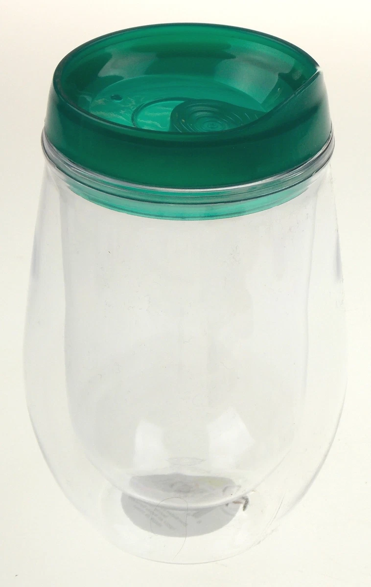 Plastic stemless wine on sale glasses with lid