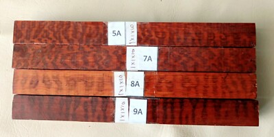 4 pcs 1'' x 1'' x 10'' high figured snakewood turnings