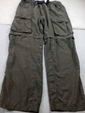 Boy Scouts Of America Pants Mens XL Nylon Green Convertible and Belted Uniform