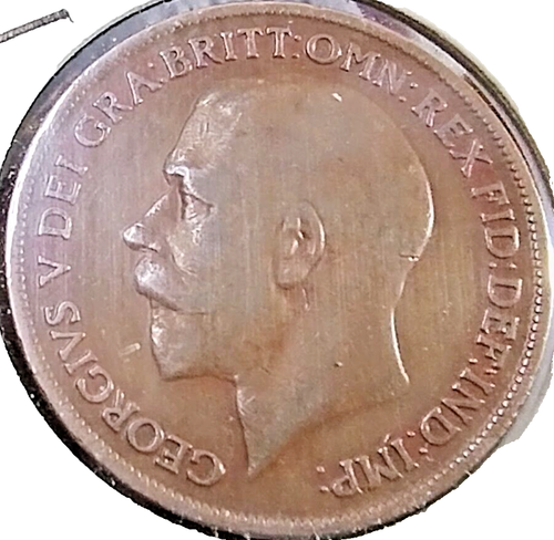 1919 KN One Penny (1d) George V UltraRare VeryFine/Fine Sp#4053 - Picture 2 of 2