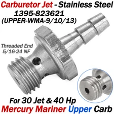 Carburetor Jet 1395-823621 Upper For 30 Jet 40 HP Mercury Mariner Outboard Motor