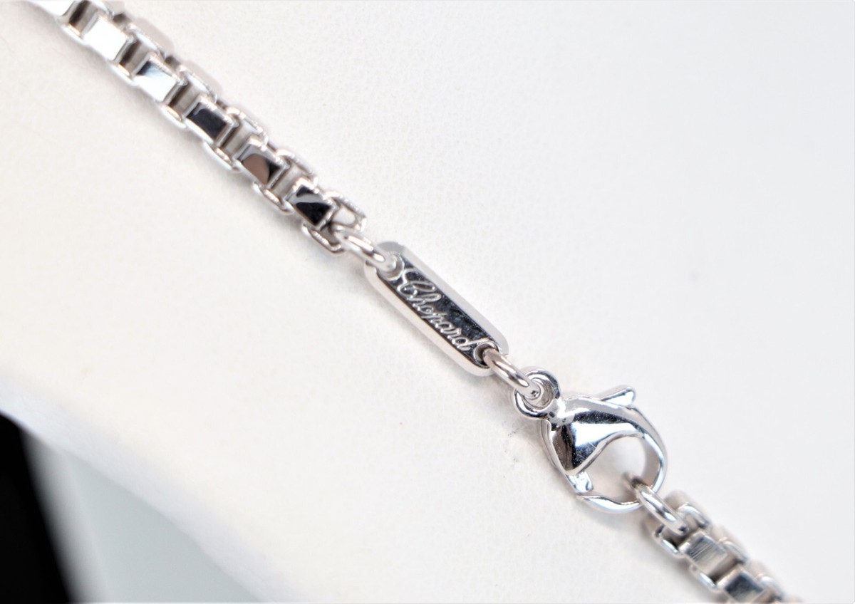 $6,300 Chopard 18K Solid White Gold 16.5'' Heavy Link 3mm