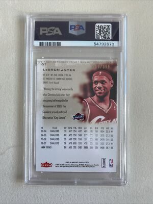 2007 Fleer Hot Prospects Lebron James #61 /399 PSA 10 | eBay