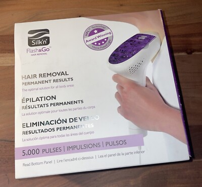 Silk'n Flash & Go Permanent Hair Removal Device Men Women 5000 Pulses CLEAN