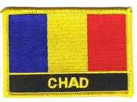 AufnäHer Tschad Schrift Patch Flagge Fahne