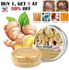 Ginger Hair Growth Shampoo Bar Soap hair Regrowth Anti Hair Loss damage repair