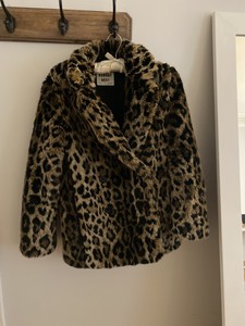 aritzia leopard coat