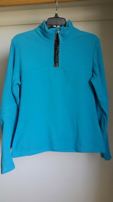 Protest Girls Womens 12  Active Fleece Top Blue 1/4 Zip  Long Sleeve  Pre-owned
