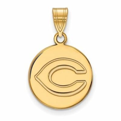 10k Gold MLB Cincinnati Reds Medium Disc Pendant