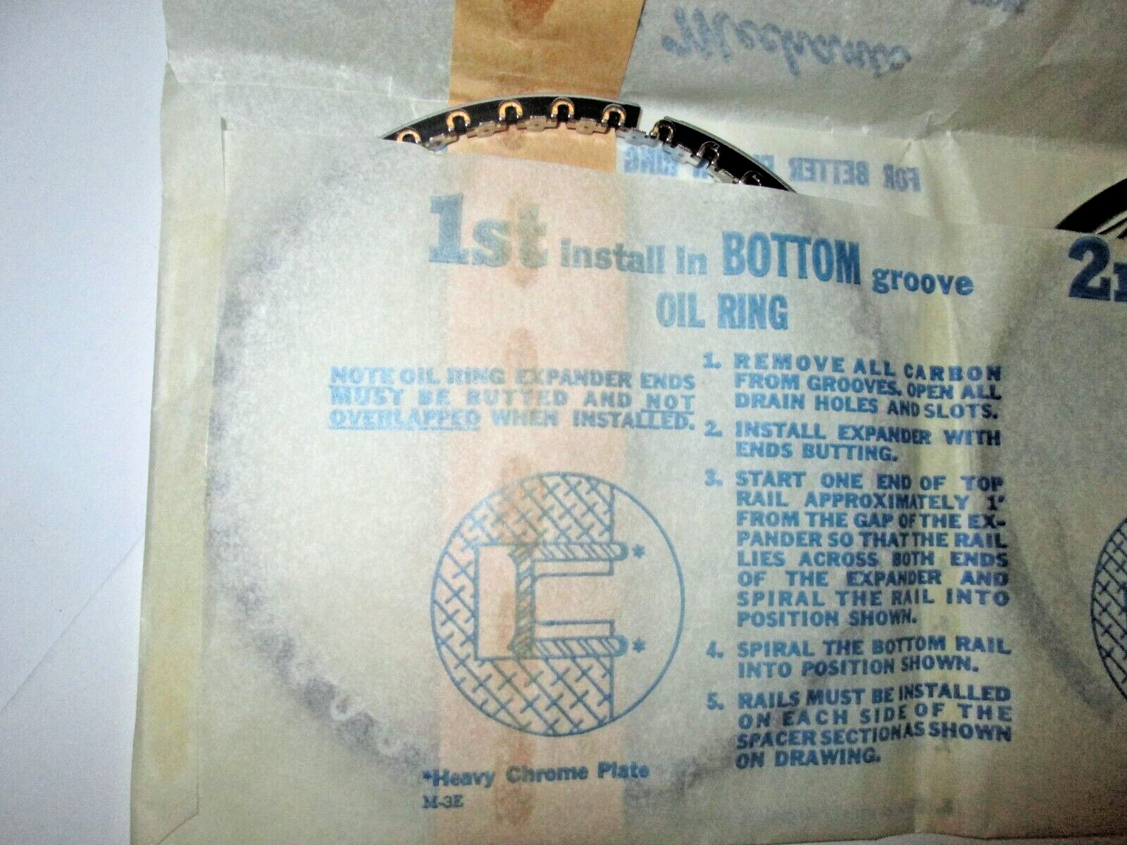 NOS 68 70 Mustang Fairlane Cougar 61 65 Ford T-Bird 390 Standard Piston Ring Set thumbnail 7