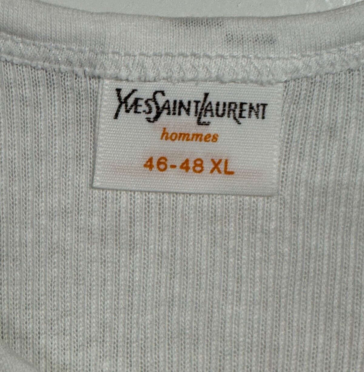 Camicia sportiva uomo Yves Saint Laurent vintage 1981 canotta cotone USA YSL RARA HTF