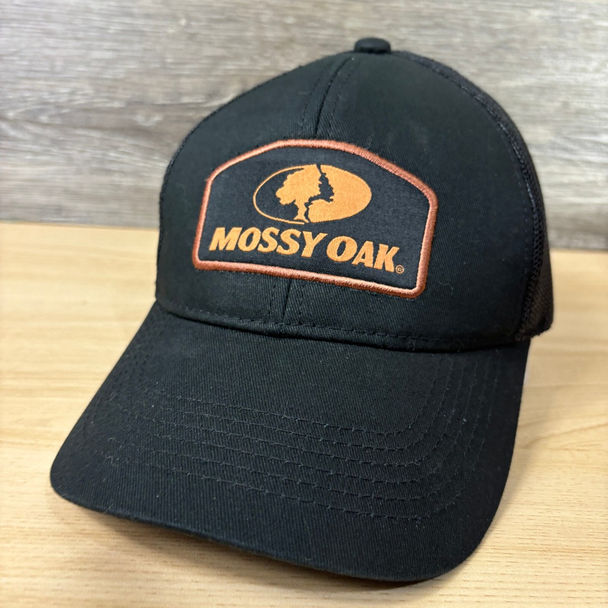 Mossy Oak Hat Cap Snap Back Black Hunting Outdoors | eBay