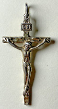 925 Sterling Silver Cross Jesus Piece Crucifix Pendant Necklace 3g 2 3/4 x 3/4