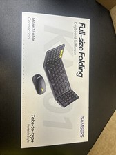 Foldable Bluetooth Keyboard and Mouse, Folding Keyboard Mouse Combo 2.4G Dual BT