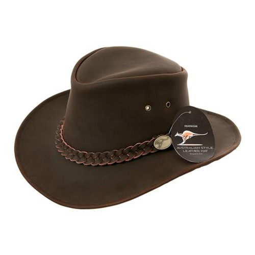 NEW BROWN LEATHER AUSTRALIAN STYLE 