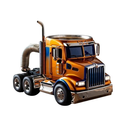 Handcrafted Semi-Truck Coffee Mug Stainless Steel Coffee Cup Men Gift - Picture 18 of 19