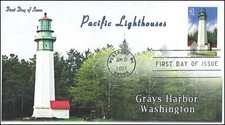 AO-4148-2, 2007, Pacific Lighthouses, FDC, Add-on Cachet, Grays Harbor, Washingt