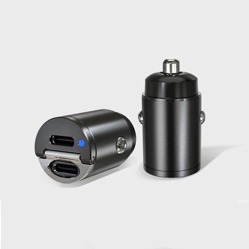 Mini Dual USB Type-C PD Car Phone Charger 30W/45W Fast Charge Adapter Accessorie - 第 3/16 張圖片