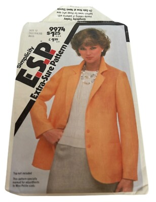 Simplicity Sewing Pattern 9974 ESP Unlined Work Blazer Jacket 16 18 20 Uncut
