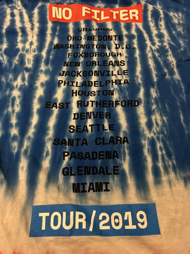 The ROLLING STONES Hot Lips Tie Dye Band No Filter 2019 Tour T-Shirt Sz S RARE - Picture 4 of 5