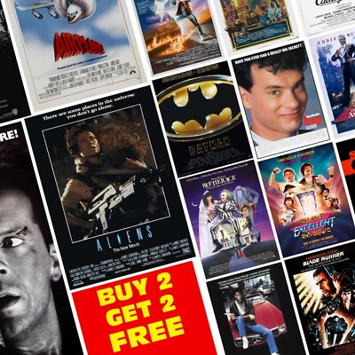 Filmplakate 80er Klassiker Retro Vintage Drucke Filme Wandbilder Bilder Poster