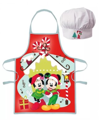 Disney Minnie Maus Malkittel Kochschürze X-Mas Unisex Kindergarten Backset