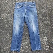 Vintage 80s LEVIS 40509 0215 Orange Tab Jeans 36x30 Blue