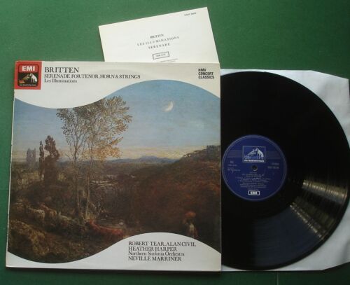 Britten Serenade For Tenor Horn & Strings Robert Tear / Alan Civil SXLP 30194 LP - Afbeelding 1 van 2