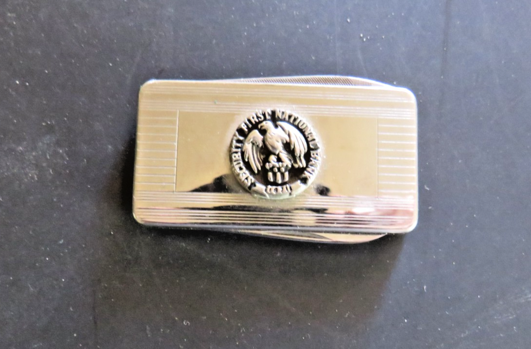 Imperial Money Clip Utility Knife with File - Security First National Bank Silver  -image