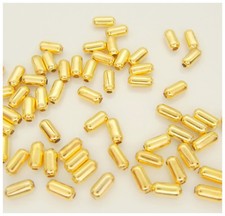 250 Metallröhrchen 4,9 mm Röhre gold Perlen Zwischenteile Roehre Spacer Zylinder