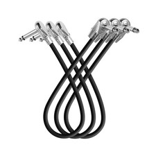 Devinal Guitar Patch Cable 12 inch, Instrument Effects Adapter Set 3 Gold