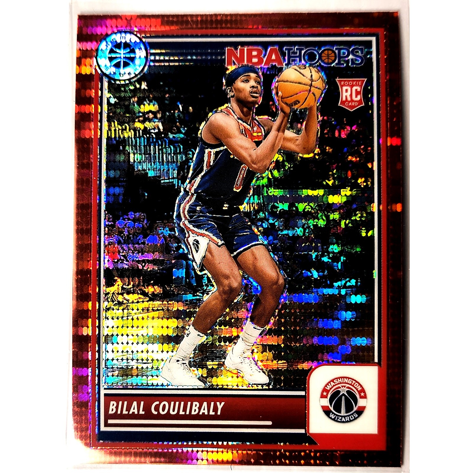 2023-24 NBA Hoops Premium Stock BILAL COULIBALY #175 Red Pulsar Prizm