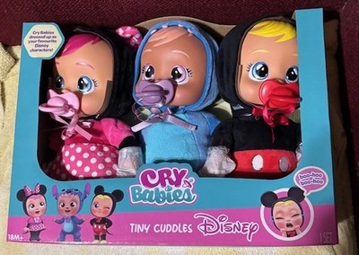 New Cry Babies Tiny Cuddles Minnie Edition 3 Dolls They Cry Real Tears NIB