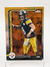 2025 Topps Chrome Aaron Rodgers Topographical SP 25/25 Pittsburgh Steelers 