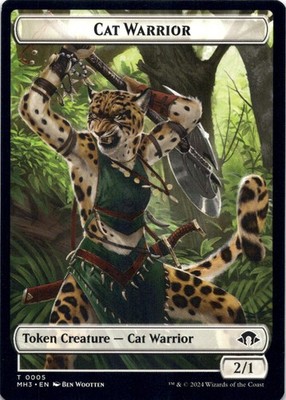 Cat Warrior Token 5 Token Modern Horizons 3 Magic: The Gathering Near Mint