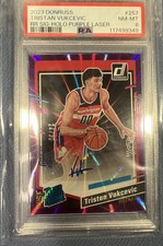 2023-24 Panini Rookie Auto  Tristan Vukcevic #257 Holo Purple  Laser 24/30 