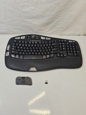 Logitech K350 Comfort Wave Wireless Keyboard with USB dongle tested Excellent