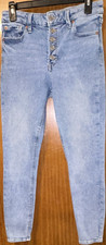 Gap Skinny High Rise Light Wash Blue Denim Slim Fit 5-Pocket Women's Jeans