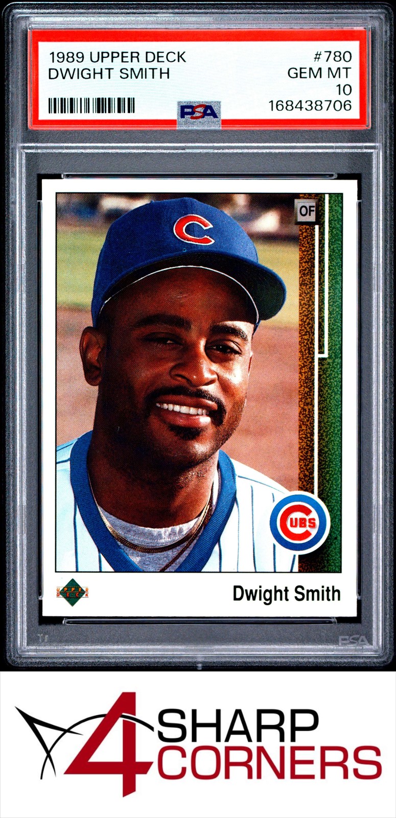 1989 UPPER DECK #780 DWIGHT SMITH RC CUBS PSA 10