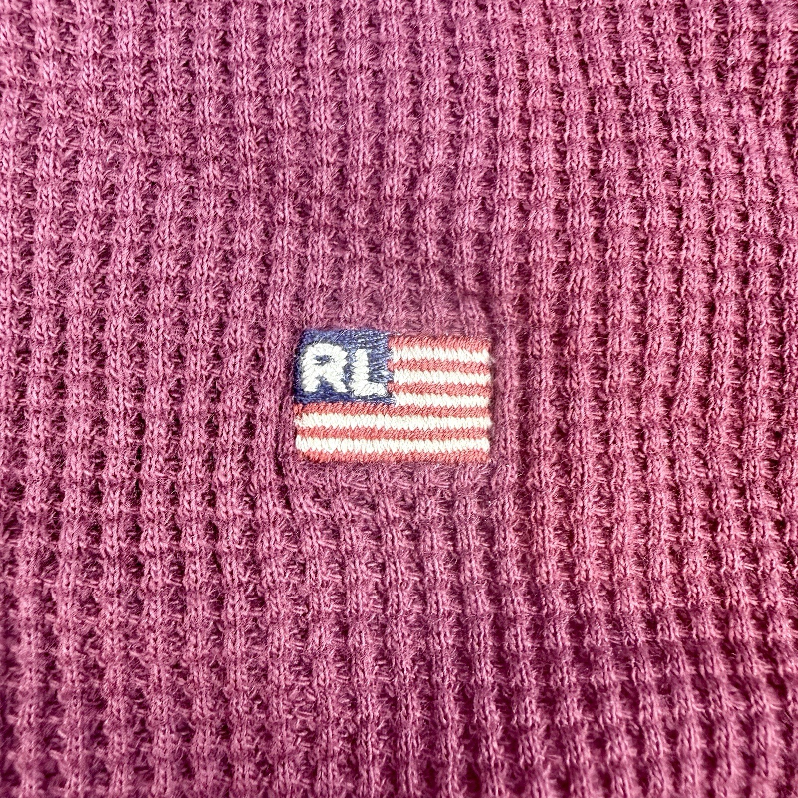 NWT Vtg Polo Jeans Company Ralph Lauren Thermal Waffle Knit Crew Neck LS thumbnail 11