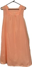 READ: Vintage Unbranded Nightgown Peach Silky Nylon Short Sleeveless Size Medium