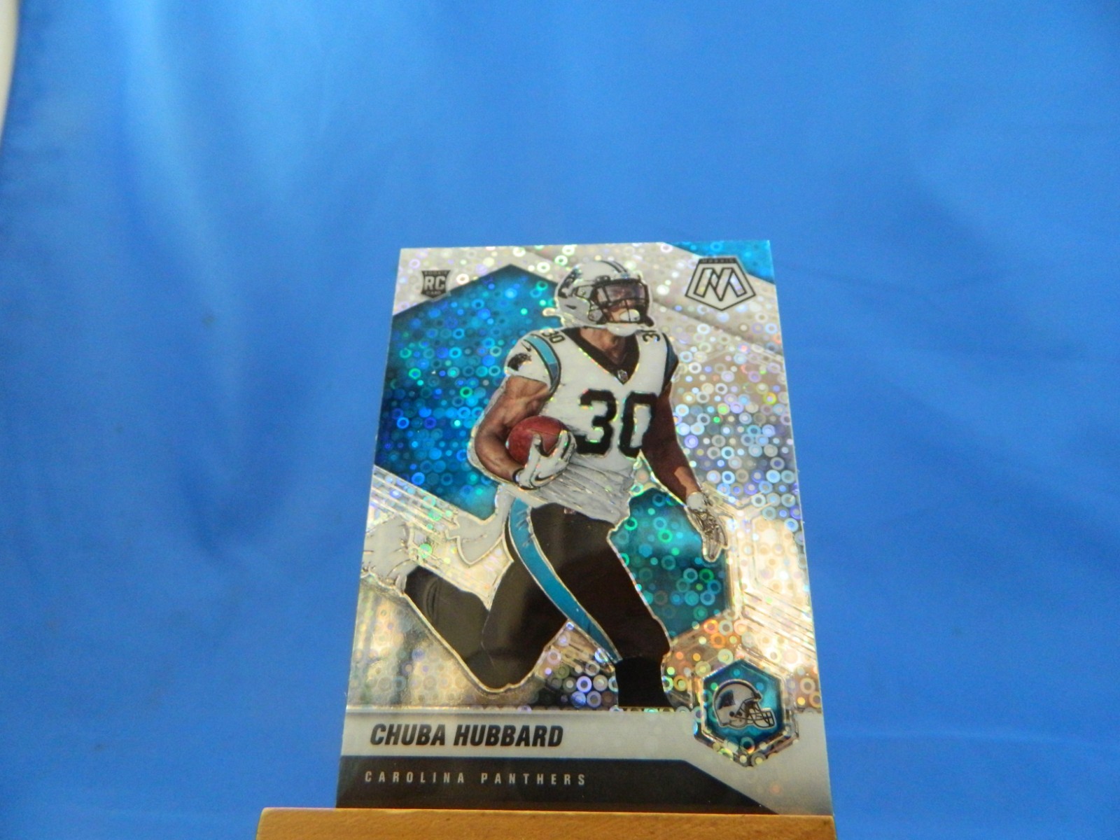 Chuba Hubbard Mosaic 2021 Silver No Huddle Mosaic Prizm RC Rookie #325-V