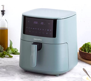 GreenPan Bistro XL Air Fryer 7.2L Single Basket Air Fryer Smokey Sky Blue