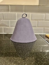 Grey Sauna Hat Hand Made From 100% Merino Wool In England , Unisex Wool Banya
