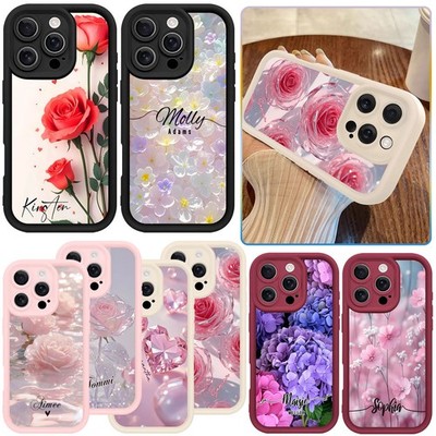 For iPhone Air 15 16 Plus 14 Pro 17 Silicone Phone Case Customized Flowers Cover