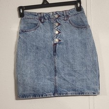 Vtg 80s 90s GUESS Georges Marciano Denim Skirt Made in USA Size 29 EXCELLENT
