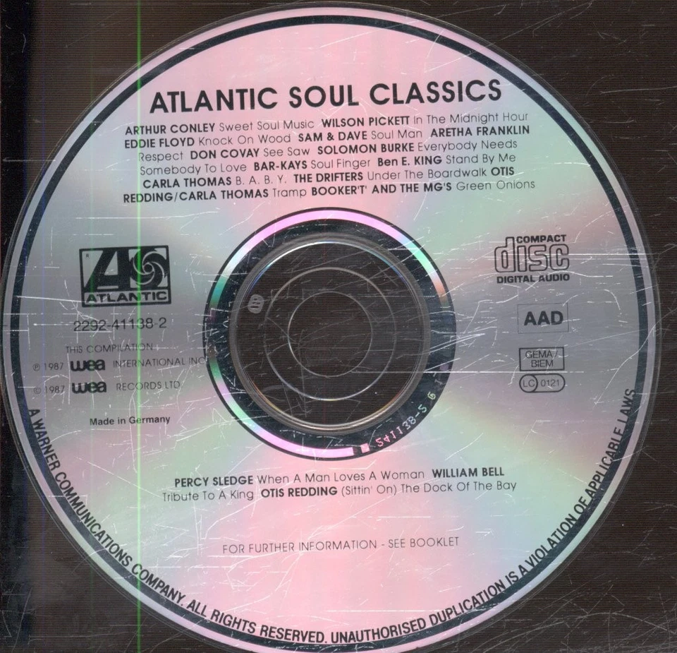 Various Artists Atlantic Soul Classics CD Europe Atlantic CD. Has ! sticker on - Bild 3 von 3