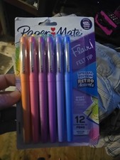 Paper Mate Special Edition Retro Flair Felt Tip Pens, 12pk New Sealed